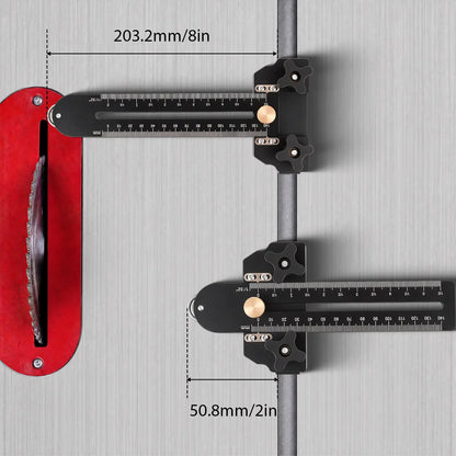 Fast Thin Ripping Guide for Table Saw, Precise Repetitive Narrow Cuts, Adjustable Thin Rip Jig Fits 3/4" x 3/8" T-Track & Miter Slot, Band Saw & Router Table Compatible