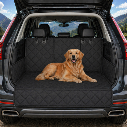 Waterproof Dog Car Seat Cover for SUVs, Trucks & Cars – 600D Oxford Heavy-Duty Rear Bench Protector with Non-Slip Backing & Seat Belt | Universal Fit for Large Dogs