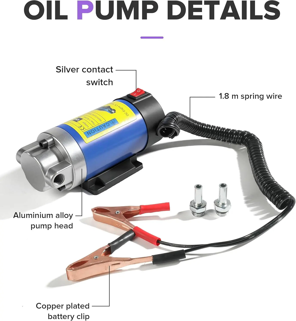 12V Self-Priming Electric Oil Extractor Pump Unit, Plug-and-Play Car Repair Tool for Cars, Includes Transmission Fluid Extraction Function
