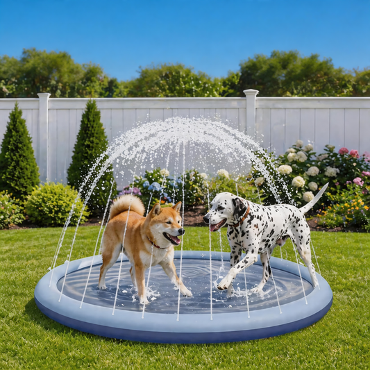 Outdoor Dog Splash Pad – Durable Summer Water Play Mat, Fun Sprinkler for Pets & Kids | Perfect for Backyard Cooldowns | 2 Sizes: 59" / 67" | Blue