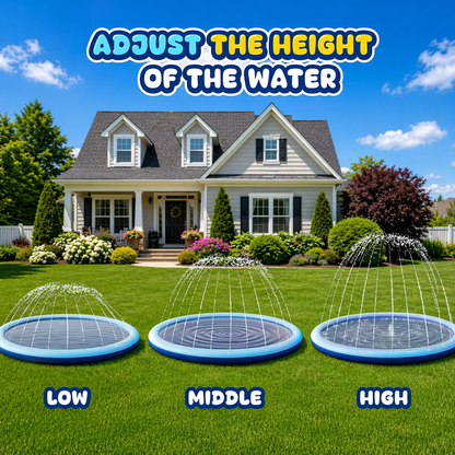 Outdoor Dog Splash Pad – Durable Summer Water Play Mat, Fun Sprinkler for Pets & Kids | Perfect for Backyard Cooldowns | 2 Sizes: 59" / 67" | Blue