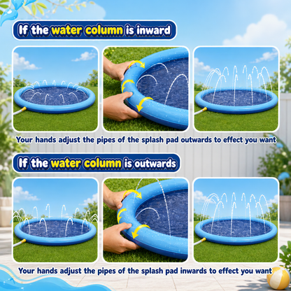 Outdoor Dog Splash Pad – Durable Summer Water Play Mat, Fun Sprinkler for Pets & Kids | Perfect for Backyard Cooldowns | 2 Sizes: 59" / 67" | Blue