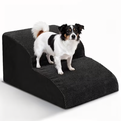 Extra Wide Foam Dog Stairs – High-Density Foam Pet Steps with Non-Slip Bottom, Soft Cushioned Ramp | 2/3/4 Steps for High Beds, Couches & Sofas | Ideal for Injured, Elderly & Small Dogs | 6 Colors