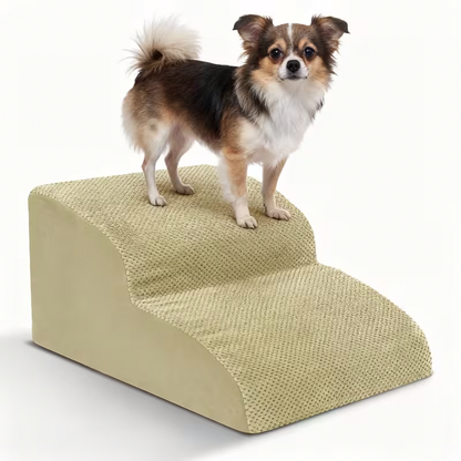 Extra Wide Foam Dog Stairs – High-Density Foam Pet Steps with Non-Slip Bottom, Soft Cushioned Ramp | 2/3/4 Steps for High Beds, Couches & Sofas | Ideal for Injured, Elderly & Small Dogs | 6 Colors