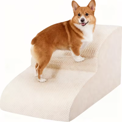 Extra Wide Foam Dog Stairs – High-Density Foam Pet Steps with Non-Slip Bottom, Soft Cushioned Ramp | 2/3/4 Steps for High Beds, Couches & Sofas | Ideal for Injured, Elderly & Small Dogs | 6 Colors
