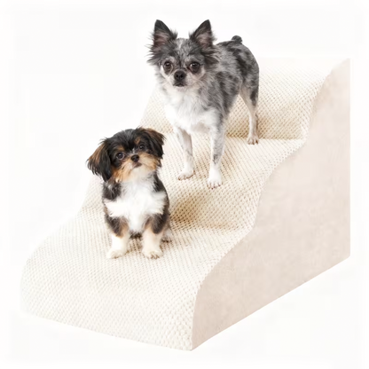 Extra Wide Foam Dog Stairs – High-Density Foam Pet Steps with Non-Slip Bottom, Soft Cushioned Ramp | 2/3/4 Steps for High Beds, Couches & Sofas | Ideal for Injured, Elderly & Small Dogs | 6 Colors