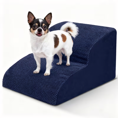 Extra Wide Foam Dog Stairs – High-Density Foam Pet Steps with Non-Slip Bottom, Soft Cushioned Ramp | 2/3/4 Steps for High Beds, Couches & Sofas | Ideal for Injured, Elderly & Small Dogs | 6 Colors