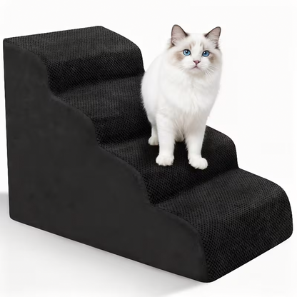 Extra Wide Foam Dog Stairs – High-Density Foam Pet Steps with Non-Slip Bottom, Soft Cushioned Ramp | 2/3/4 Steps for High Beds, Couches & Sofas | Ideal for Injured, Elderly & Small Dogs | 6 Colors