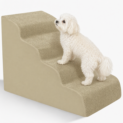 Extra Wide Foam Dog Stairs – High-Density Foam Pet Steps with Non-Slip Bottom, Soft Cushioned Ramp | 2/3/4 Steps for High Beds, Couches & Sofas | Ideal for Injured, Elderly & Small Dogs | 6 Colors