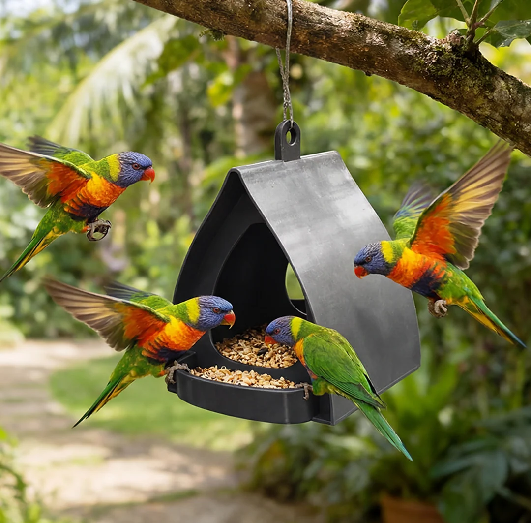 📢📢50% OFF !! ⏰Hanging Bird Feeder for Garden with Roof🐦