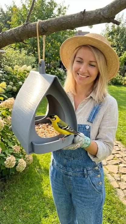 📢📢50% OFF !! ⏰Hanging Bird Feeder for Garden with Roof🐦